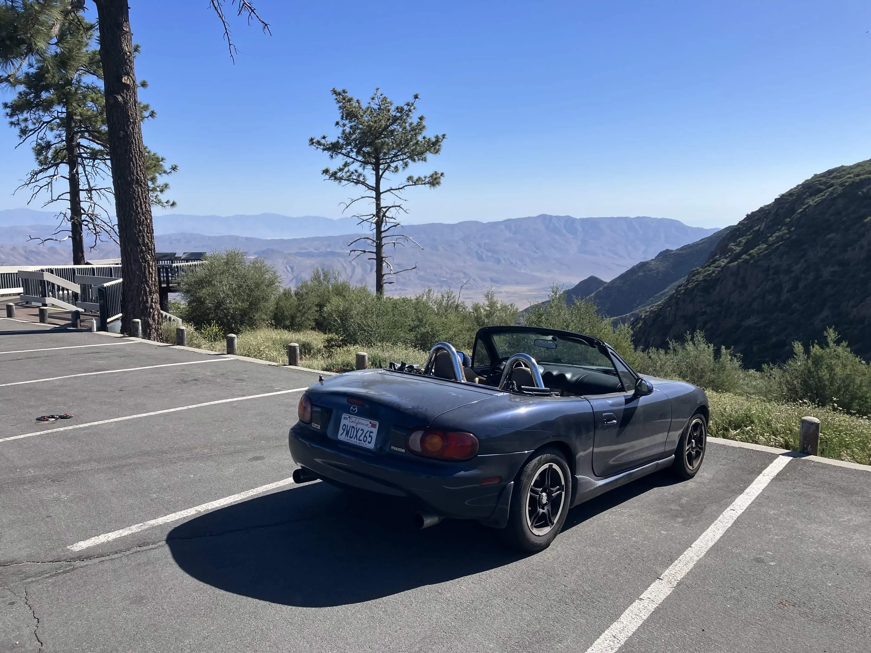 A picture of my Miata on the Sunrise Highway